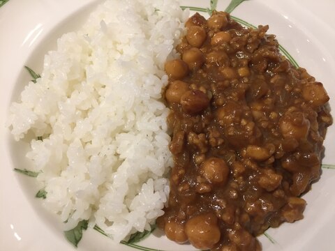 ひよこ豆のキーマカレー☆缶詰を使って時短☆